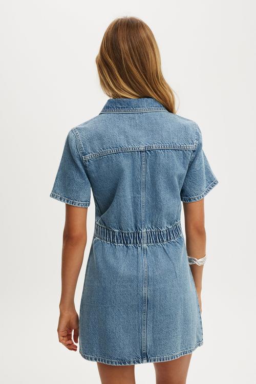 Short sleeve dress - pisces blue
