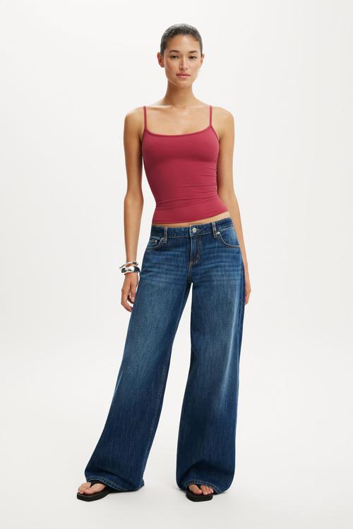 Low rise wide jean - scorpio blue