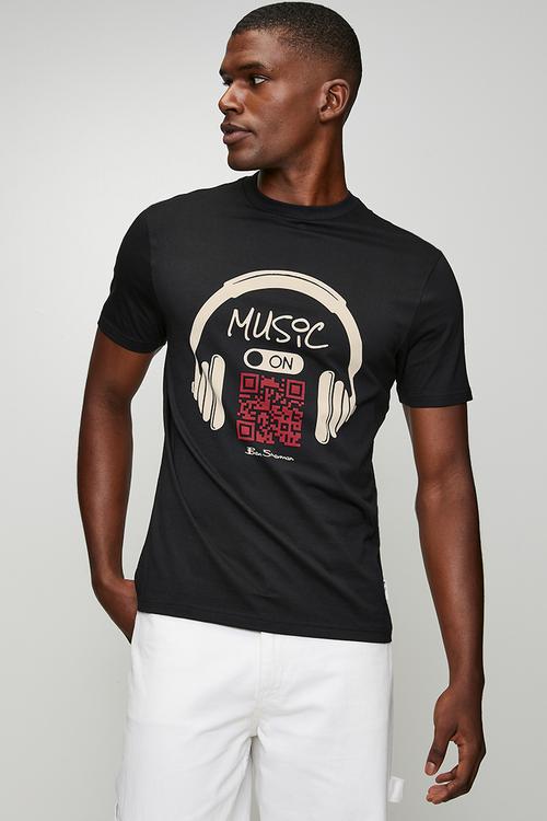 Music QR Code Tee-Shirt - Black
