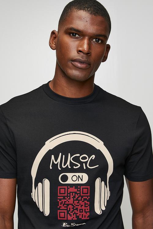 Music QR Code Tee-Shirt - Black