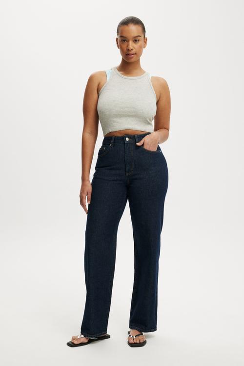 Curvy 91 straight jean - aries blue
