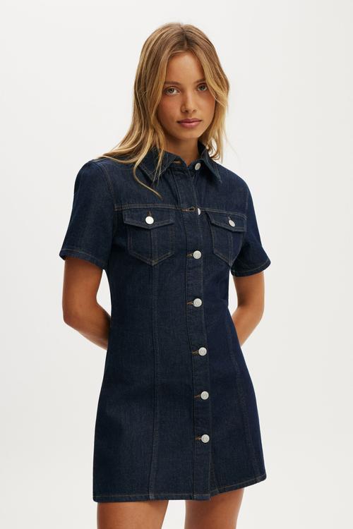 Short sleeve dress - aries blue