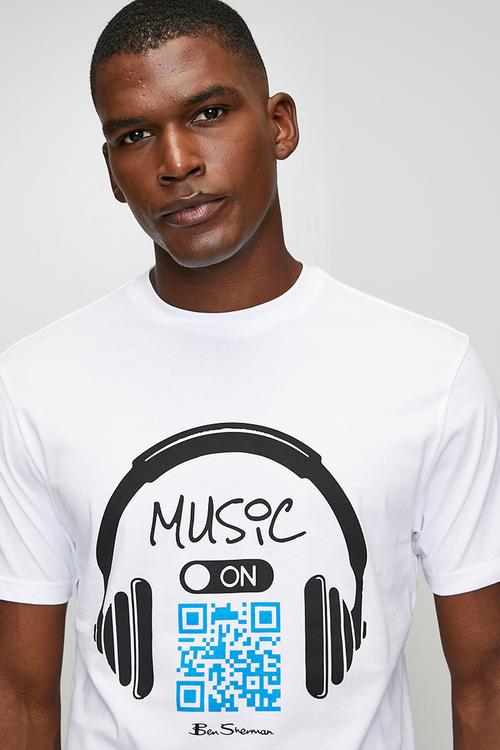 Music QR Code T-Shirt - White