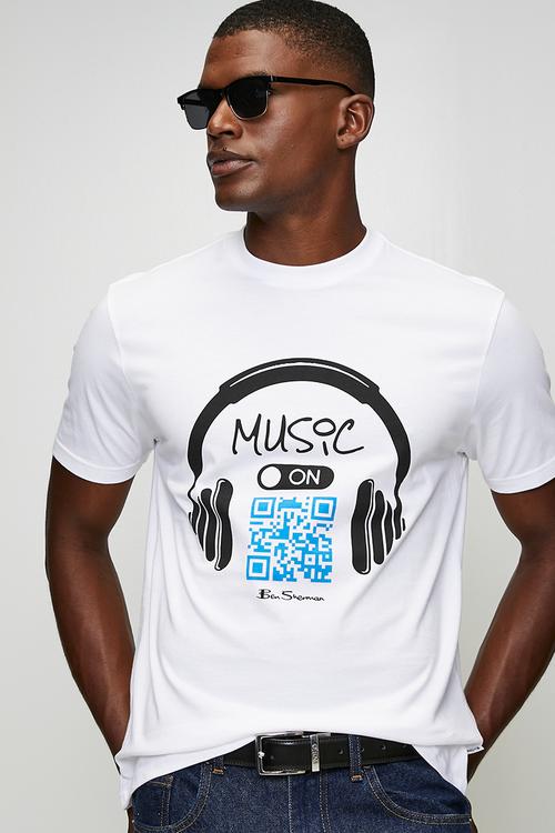 Music QR Code T-Shirt - White