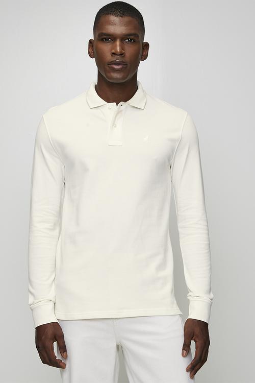 Ls Carter Essential Pique Ls Golfer - White