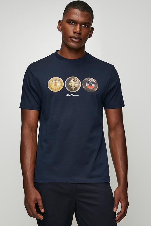 3 Ball 260g T-shirt - Navy