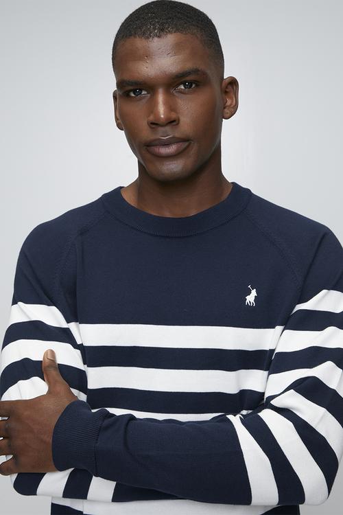 Segal Essential Cotton Crew Ls Knitwear  - Navy