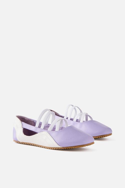 Spencer Sporty Flats -  Vintage Lilac/White