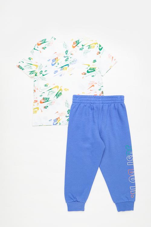 Nike all-over print reveal tee and pants set - comet blue