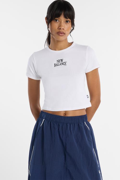 New Balance Linear Heritage Ringer Tee - White