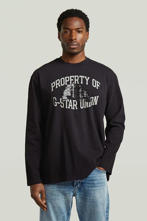 Sunfaded Gr Relaxed R T L\S - Dk Black