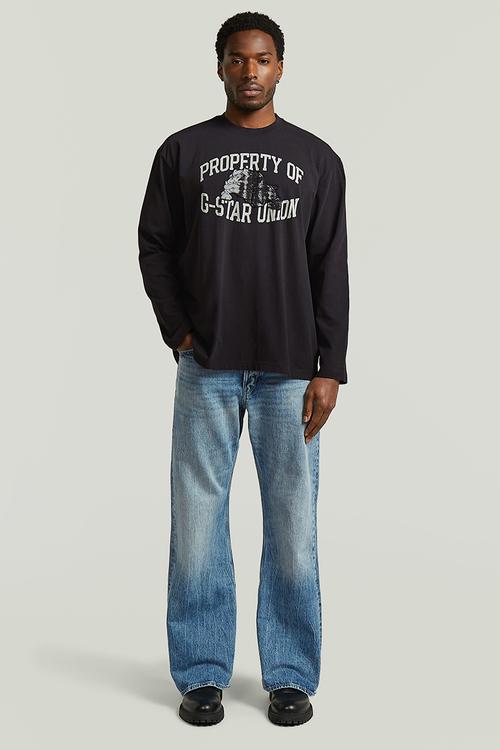 Sunfaded Gr Relaxed R T L\S - Dk Black