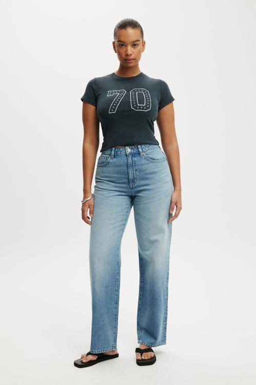 Curvy 91 straight jean - fairlight blue