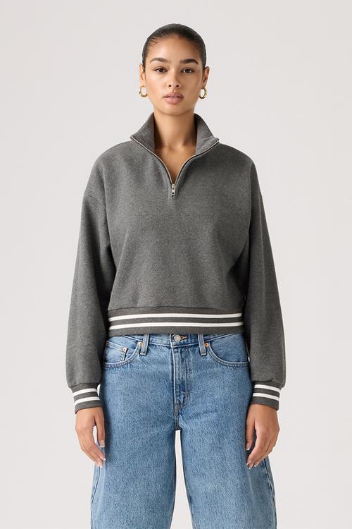 Everyday quarter zip - grey skies heather brushed fleece