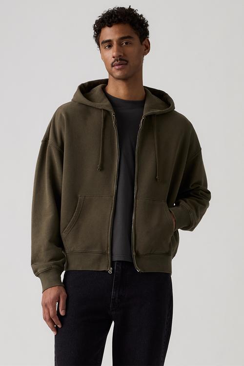 HAYES BOXY FULL ZIP - GRUNGE MAITAKE BROWN