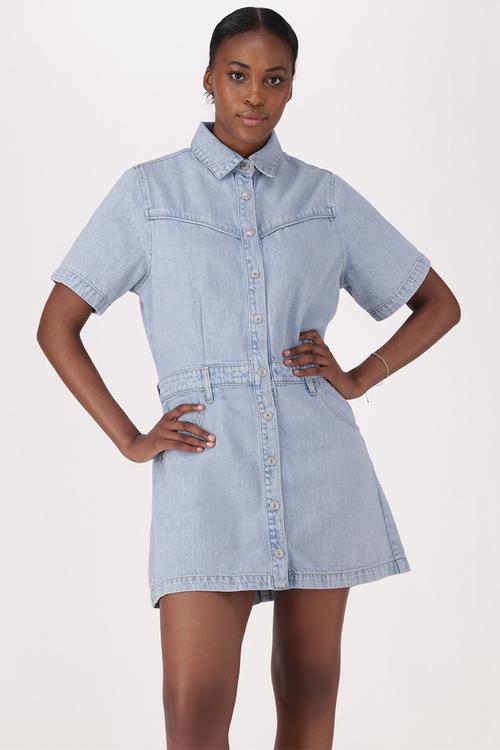 Ss logan western dress za - blasted stone dress