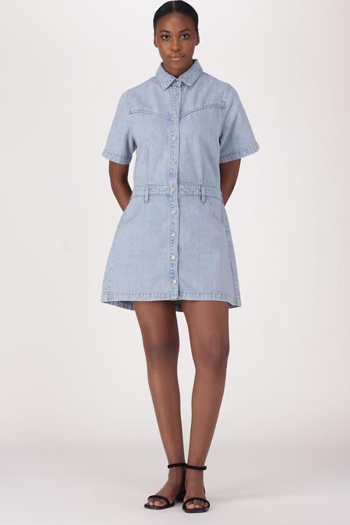 Ss logan western dress za - blasted stone dress
