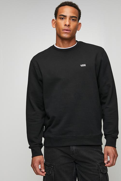 Left chest crew sweatshirt  - Black