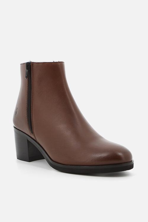Dawn leather boot - dark tan