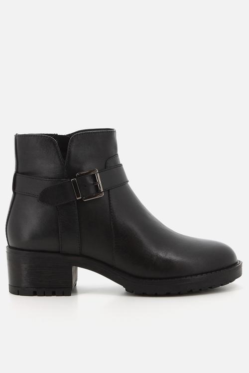 Hazel leather boot - black