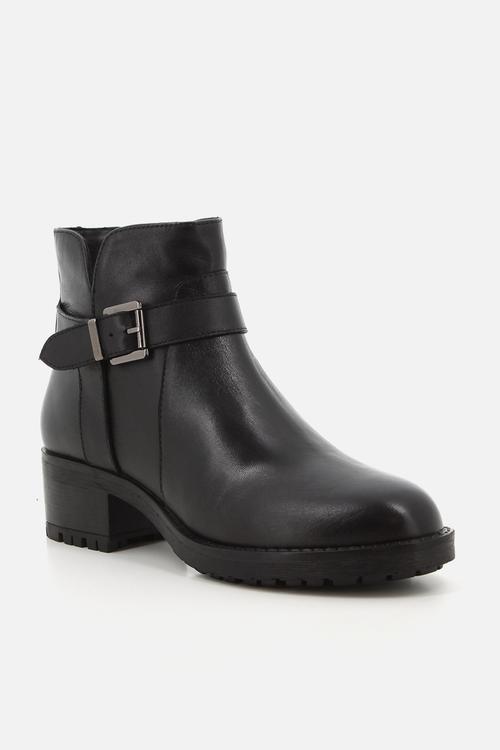 Hazel leather boot - black