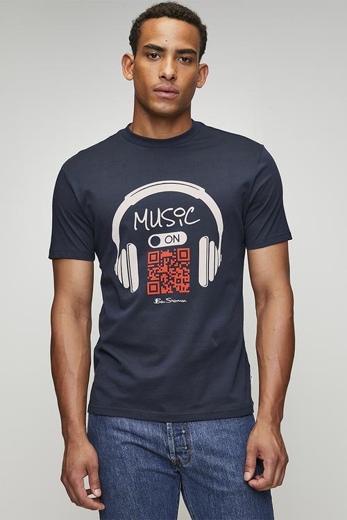 Music QR Code Tee-Shirt - Navy