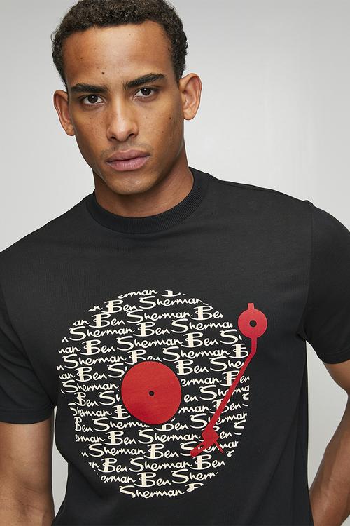 Ben Sherman Record 260g Tee Shirt - Black