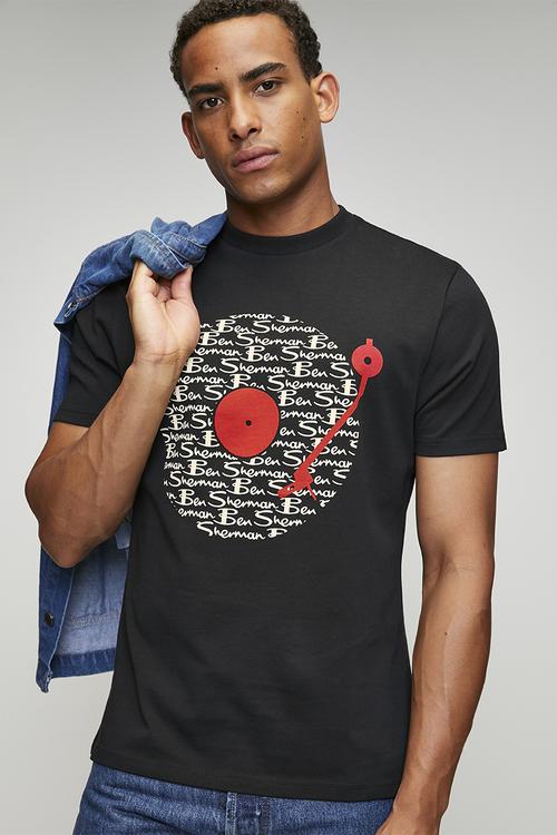 Ben Sherman Record 260g Tee Shirt - Black
