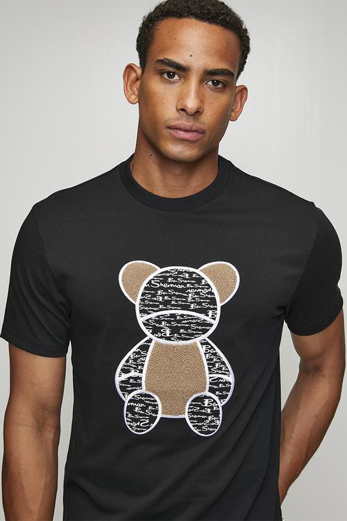 Ben Bear Chenille Fur 260g Tee-Shirt - Black