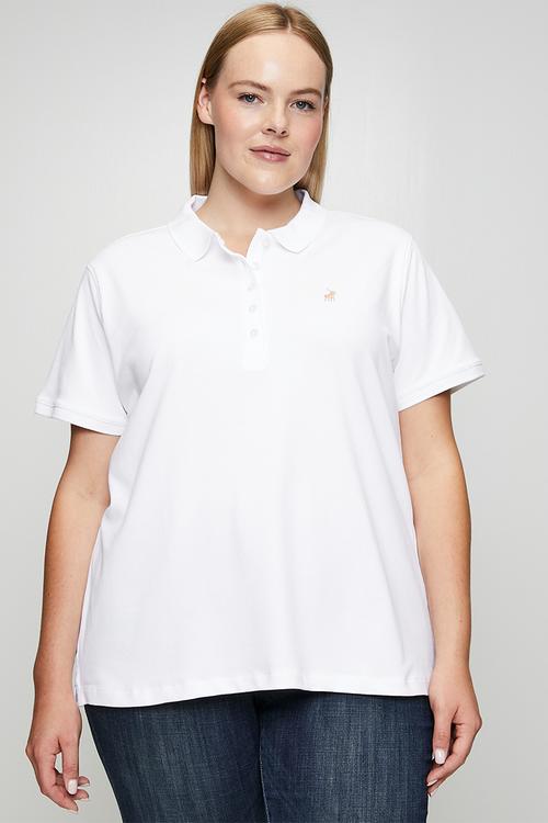 Plus wmn margot ss golfer - white