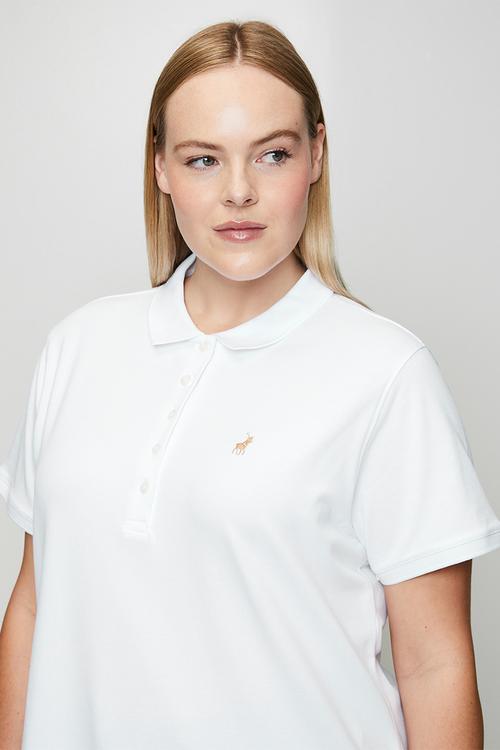 Plus wmn margot ss golfer - white