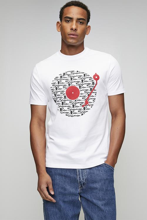 Ben Sherman Record 260g Tee Shirt - White