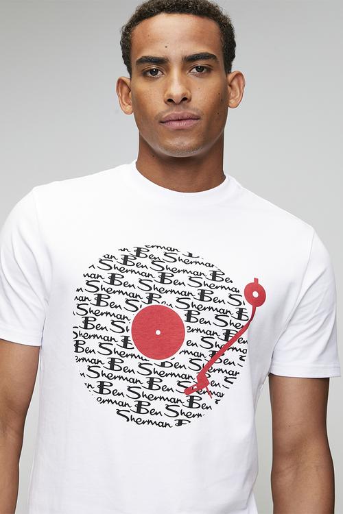 Ben Sherman Record 260g Tee Shirt - White