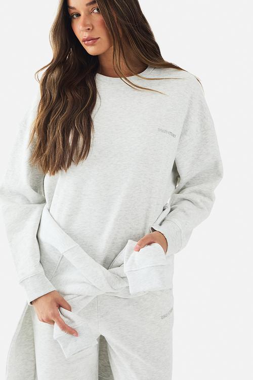 Dsgn studio embroidered oversized sweatshirt - ash grey