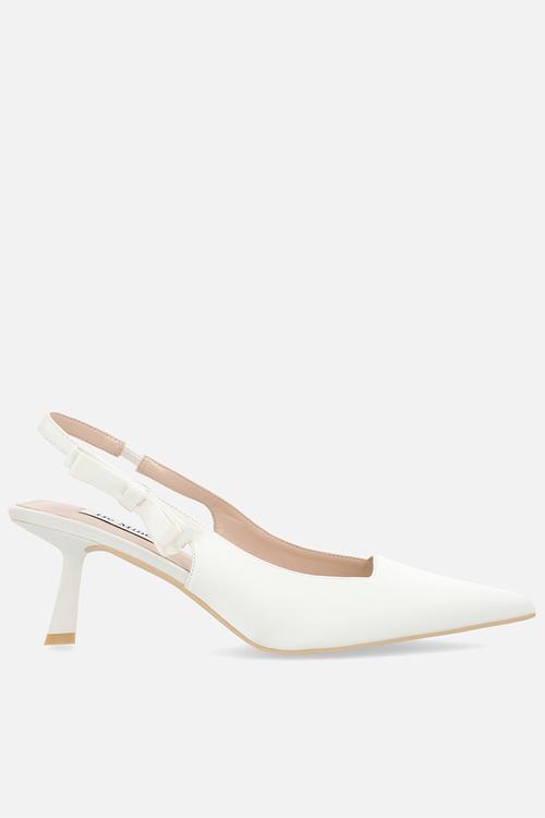 Almeria stiletto slingback heel - ivory satin