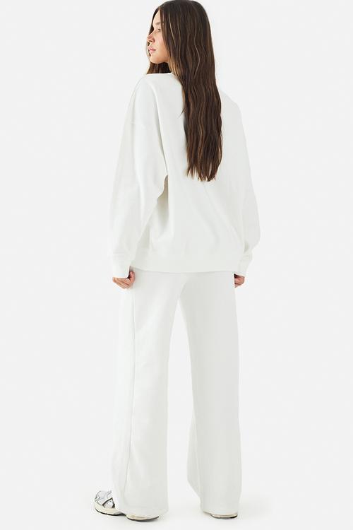 Dsgn studio embroidered straight leg jogger - ecru