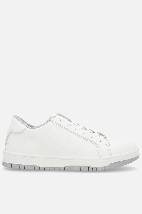 Deboss monogram sneaker - white