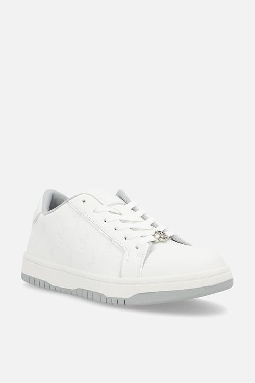 Deboss monogram sneaker - white