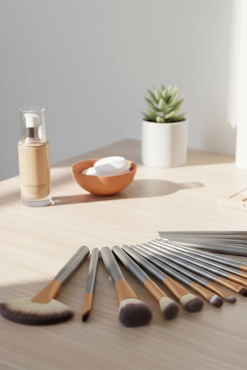 Make Up Brush 18 Piece Set - Champagne