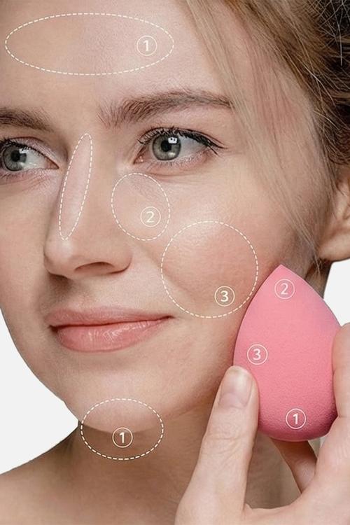 Make Up Sponge 14 Piece Set - Peach