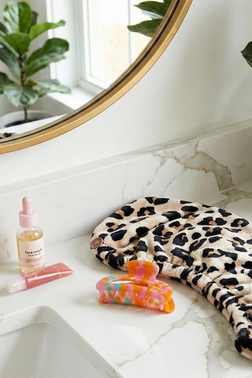 Microfiber Hair Towel - Leopard