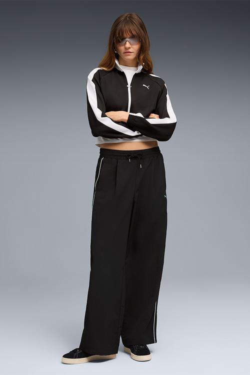 T7 Pique Relaxed Cropped Track Jacket Pu - Puma Black
