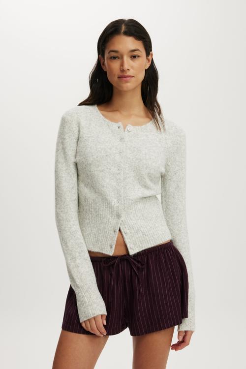 Cloud soft flannel short - gerry stripe chocolate plum
