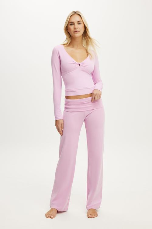 Dreamy soft roll waist pant - lilac sunset