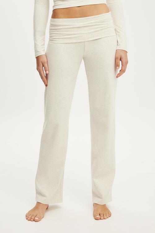 Dreamy soft roll waist pant - butterscotch marle