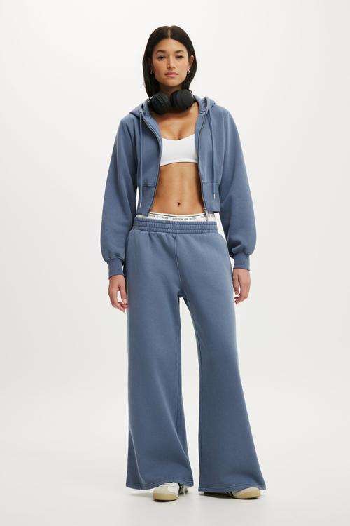 Summer Fleece Contour Zip Through - Washed Infinity Blue