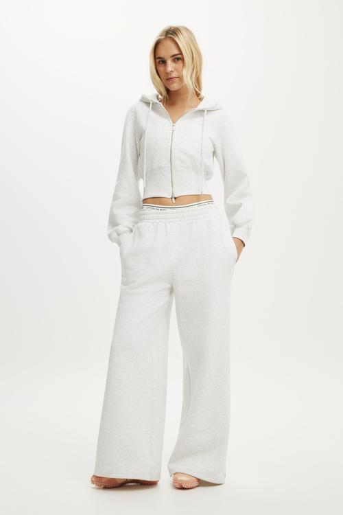 Summer Fleece Contour Zip Through - Light Grey Marle