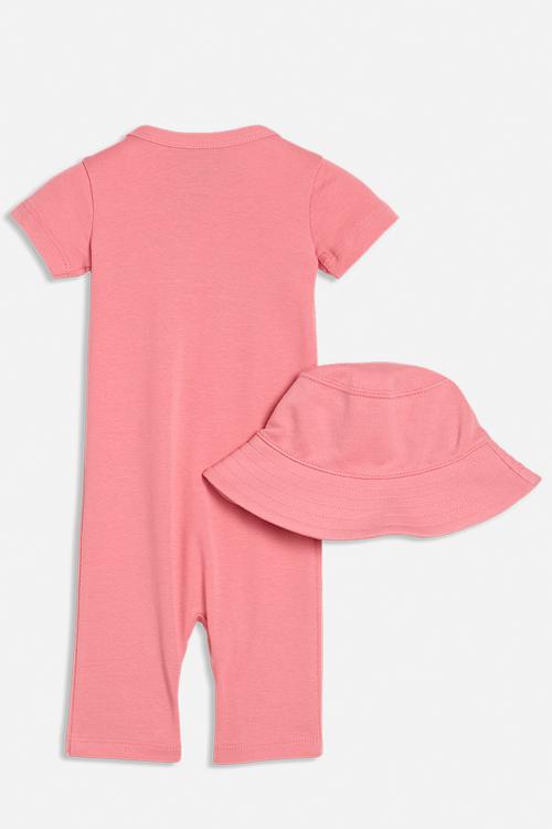Minicats Newborn  2-Piece Romper Inf - Wild Pink