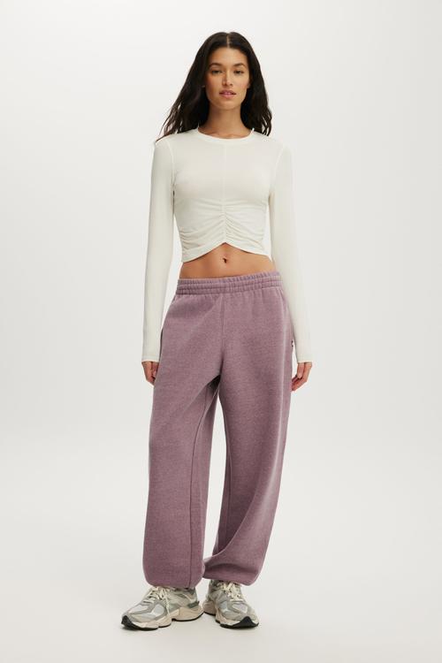 Active Ruched Front Long Sleeve - Coconut Milk