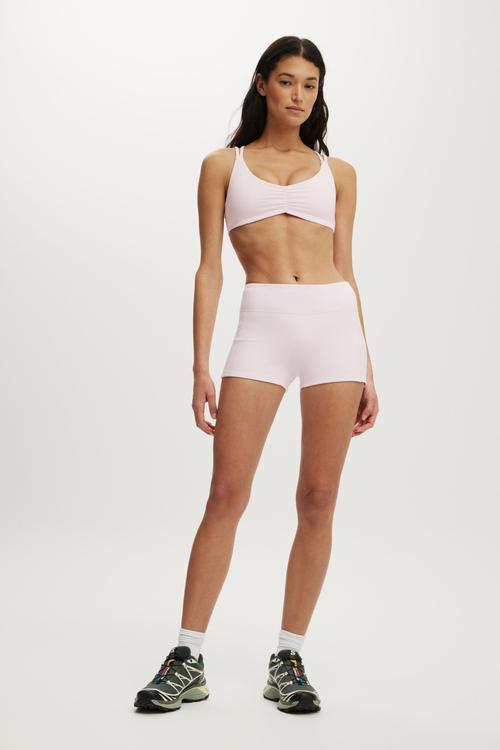 Ultra Soft Scrunch Front Strappy Crop - Cherry Dream
